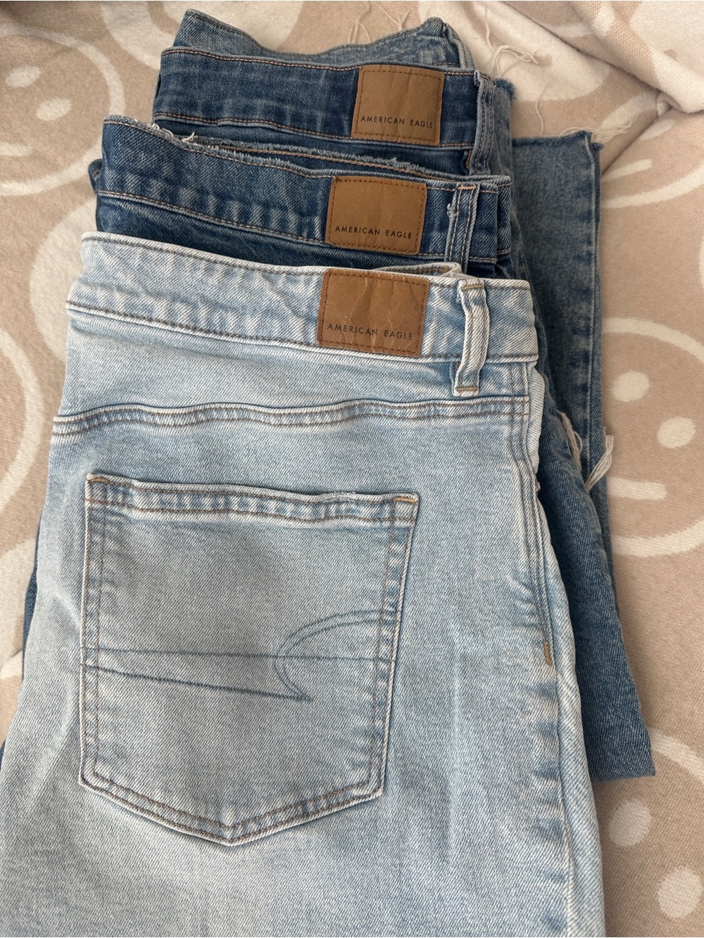 American Eagle Outfitters Women’s High-Rise Jeans - Light and Medium Blue Washes